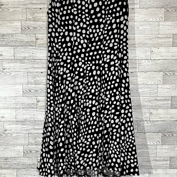 DN Design Fit & Flare Slip Dress / Black & White / Size 10 - Picture 8 of 10